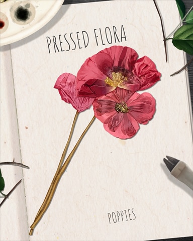 Poppit! HD Poppies Pressed Flora Badge
