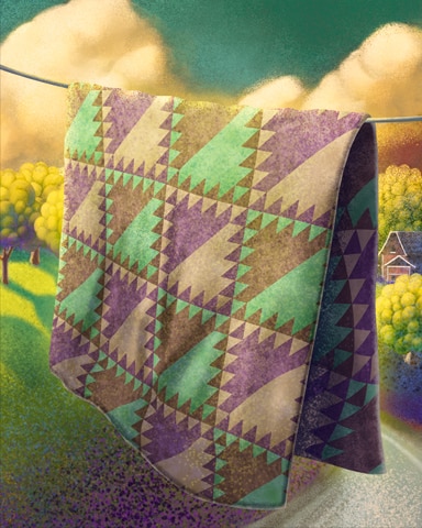 World Class Solitaire HD Lady of the Lake Quilting Square Badge