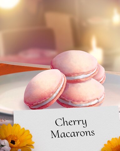Cherry Macaron Sweets for My Sweet Badge - Pogo Slots