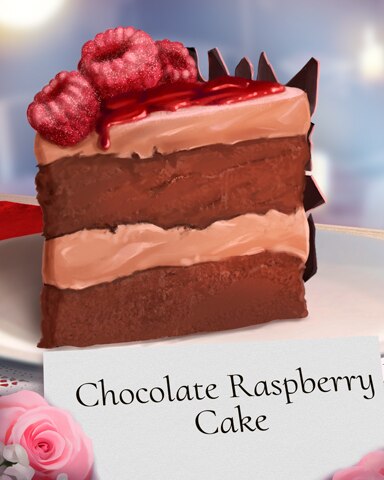 Chocolate Raspberry Cake Sweets for My Sweet Badge - First Class Solitaire HD
