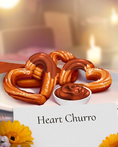 Heart Churro Sweets for My Sweet Badge - Dice City Roller HD