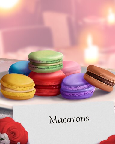 Love Macarons Sweets for My Sweet Badge - Word Whomp HD