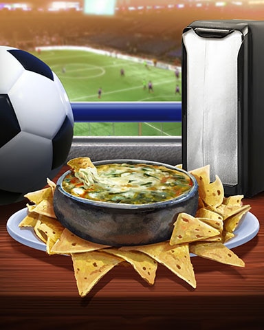Bejeweled Stars Spinach Artichoke Dip Tailgating Foods Badge