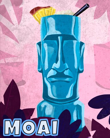 Ceramic Easter Island Moai Badge - Word Whomp HD