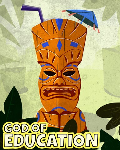 Wooden God of Education Badge - World Class Solitaire HD