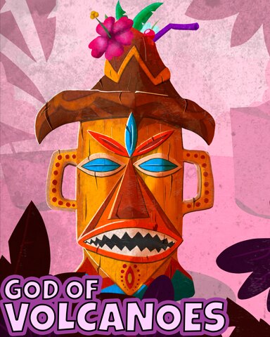 Wooden God of Volcanoes Badge - Canasta HD