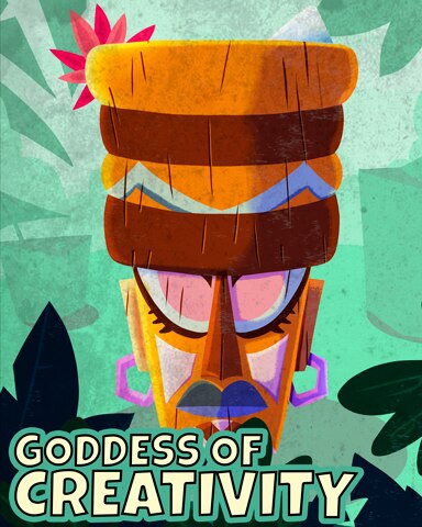 Wooden Goddess of Creativity Badge - Jungle Gin HD