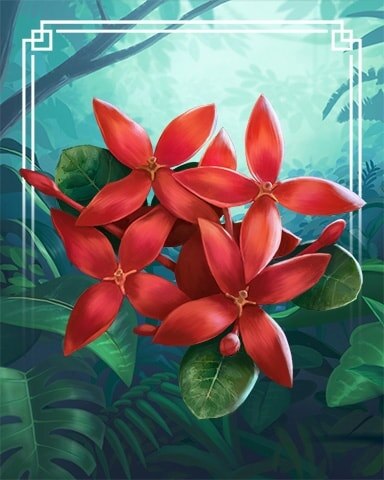 First Class Solitaire HD Flame of the Woods Tropical Flowers Badge