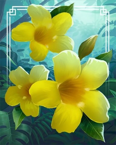 Allamanda Tropical Flowers Badge - Tri-Peaks Solitaire HD
