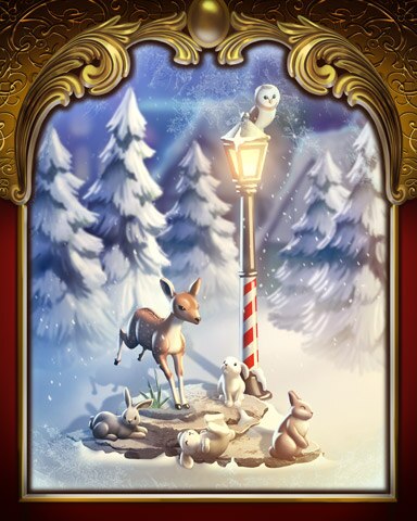 World Class Solitaire HD Deer and Bunnies Victorian Village Badge