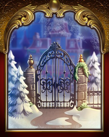 First Class Solitaire HD Mansion Gates Victorian Village Badge