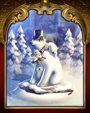 Canasta HD Polar Bear Victorian Village Badge