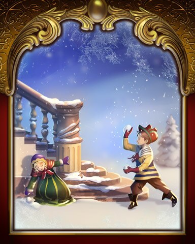 Mahjong Safari HD Snowball War Victorian Village Badge