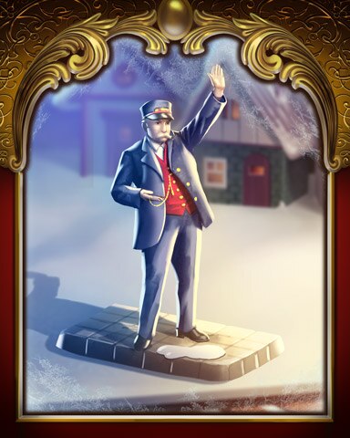 Mahjong Garden HD Train Driver Victorian Village Badge