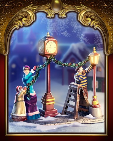 World Class Solitaire HD Mistletoe Victorian Village Badge