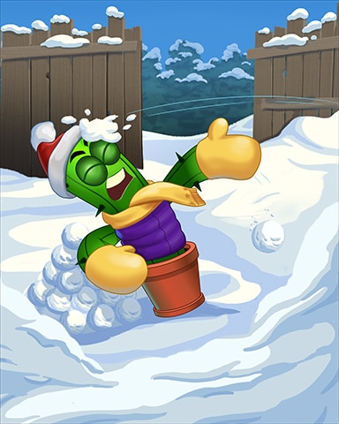 Snowball Fights Winter Activities Badge - Tri-Peaks Solitaire HD