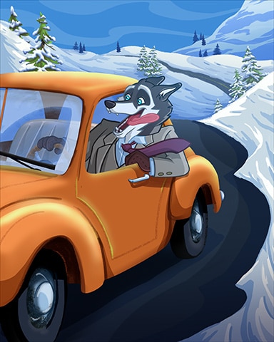 Scenic Drive Winter Activities Badge - Spades HD