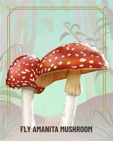 Garden Blast Fly Amanita Fungi Badge