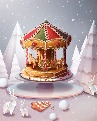 Carousel Gingerbread Badge - Dice City Roller HD