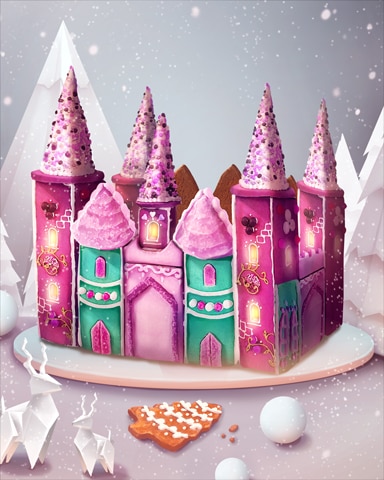 Pink Castle Gingerbread Badge - First Class Solitaire HD