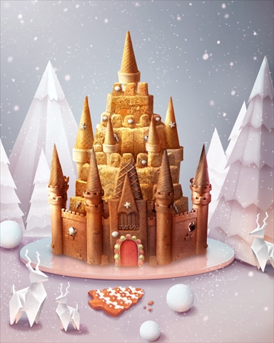Sandcastle Gingerbread Badge - First Class Solitaire HD