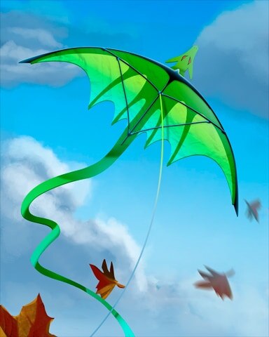 Quinn's Aquarium Bowed Dragon Kites Badge