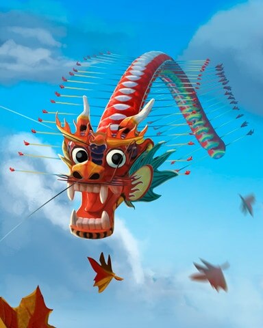 Mahjong Safari HD Chinese Dragon Kites Badge