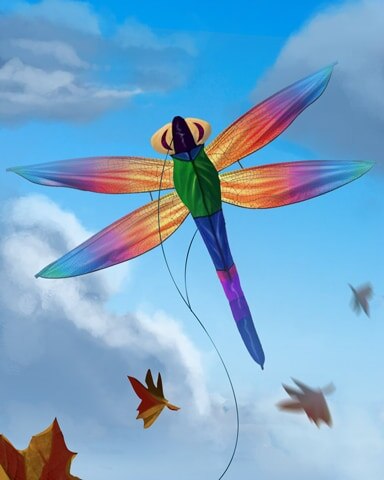 Pogo Slots Dragonfly Kites Badge