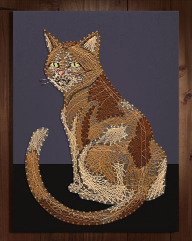 Canasta HD Cat Nail and String Art Badge