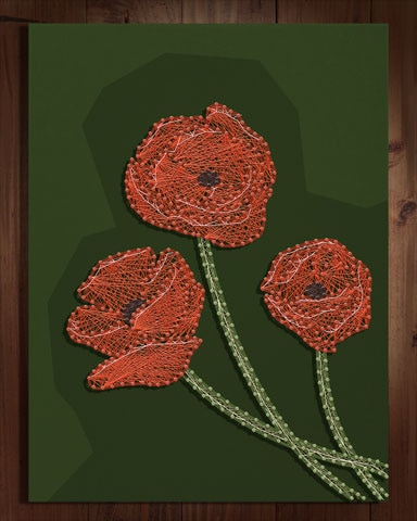 Word Whomp HD Three Roses Nail and String Art Badge