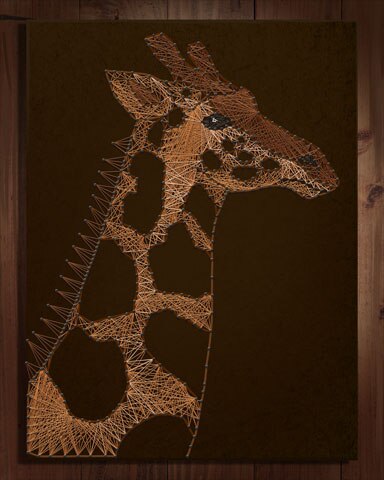 Mahjong Safari HD Giraffe Nail and String Art Badge