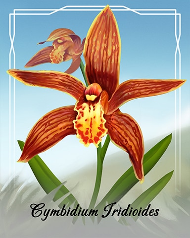 Cymbidium Iridioides Orchid Badge - Mahjong Safari HD