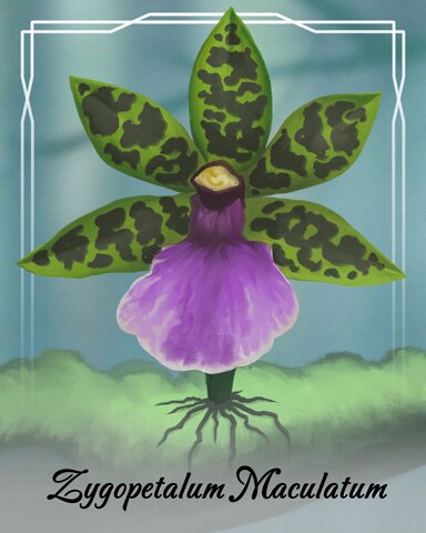 Zygopetalum Maculatum Orchid Badge - Spades HD