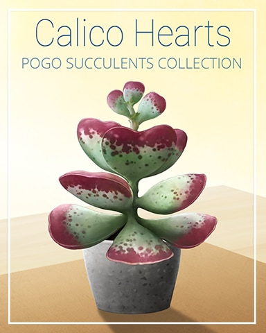 Calico Hearts Succulent Badge - Dice City Roller HD