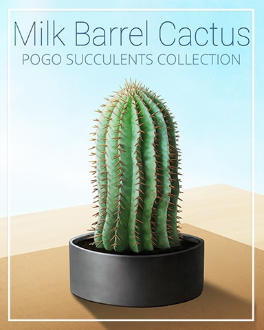 Milk Barrel Cactus Succulent Badge - Word Whomp HD