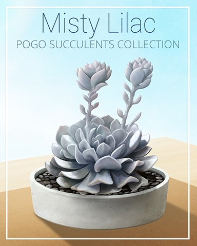 Misty Lilac Succulent Badge - World Class Solitaire HD
