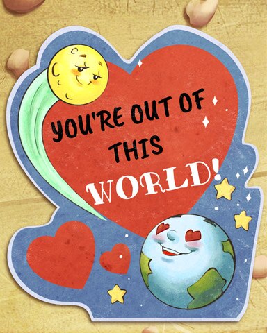 Canasta HD Out of this World Vintage Valentines Badge