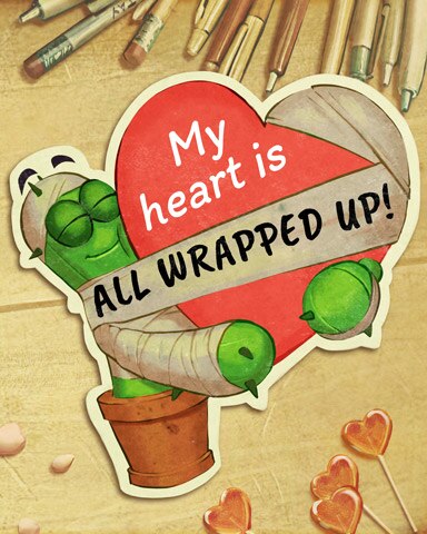 Word Whomp HD Wrapped Up Vintage Valentines Badge