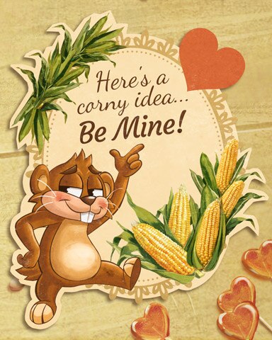 Canasta HD Corny Vintage Valentines Badge