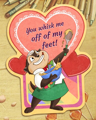 Spades HD Whisked Romance Vintage Valentines Badge