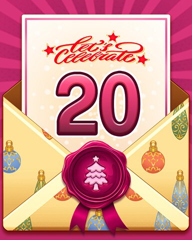 Garden Blast Happy Holidays 20 Badge