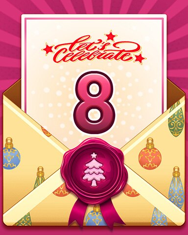 Jet Set Solitaire Happy Holidays 8 Badge