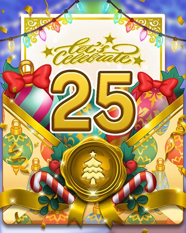 Crossword Cove HD Happy Holidays 25 Badge