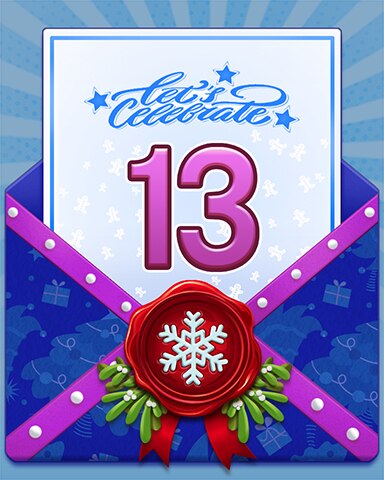 New Year Celebration 13 Badge - Lucky Cat Bingo