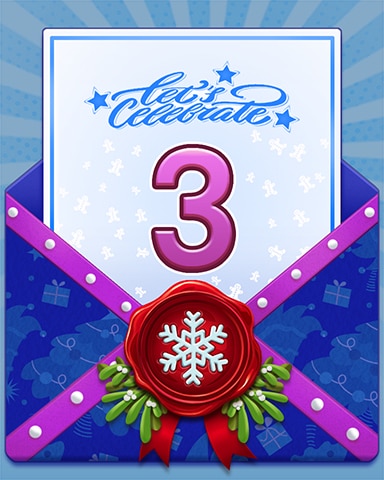 New Year Celebration 3 Badge - Solitaire Home Story