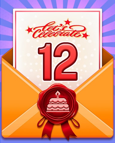 Pogo 24th Birthday Cake 12 Badge - MONOPOLY Sudoku