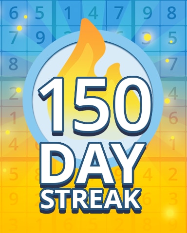 Daily Streak 150 Badge - Pogo Daily Sudoku