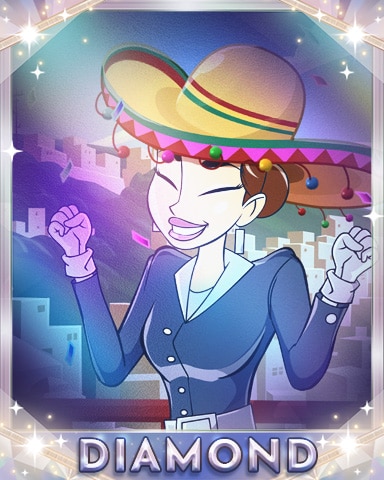 Pam in Mexico Diamond Badge - Jet Set Solitaire