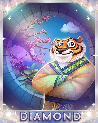 Springtime Tiger Diamond Badge - Mahjong Garden HD