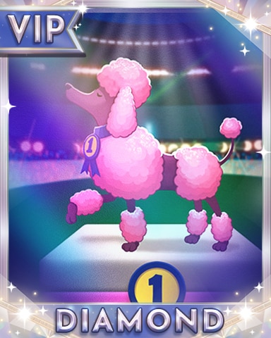 Prized Poodle Badge Diamond Badge - Mahjong Safari HD